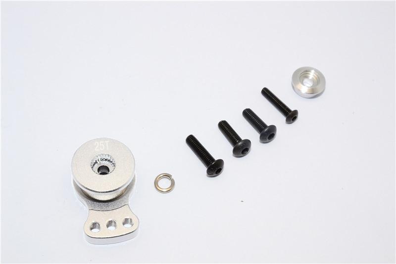 Aluminum Hi-Torque Servo Saver For 25T Spline Output Shaft (S) - 1Pc Silver