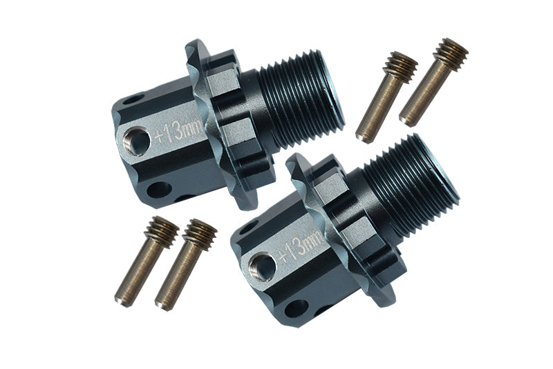 Team Corally 1/10 Sketer XL4S C-00191 Aluminum 13mm Hex Adapters - 6Pc Set Gray Silver