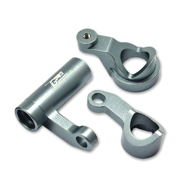 Team Corally 1/10 Sketer XL4S C-00191 Aluminum Steering Assembly - 3Pc Set Gray Silver