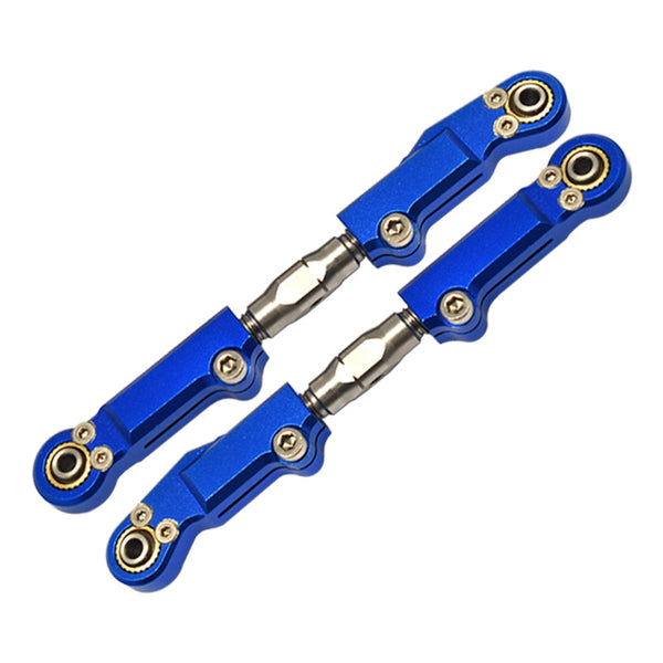 Team Corally 1/10 Sketer XL4S C-00191 Aluminum + Stainless Steel Rear Upper Arm Tie Rod - 2Pc Set Blue
