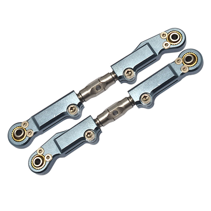 Team Corally 1/10 Sketer XL4S C-00191 Aluminum + Stainless Steel Rear Upper Arm Tie Rod - 2Pc Set Gray Silver