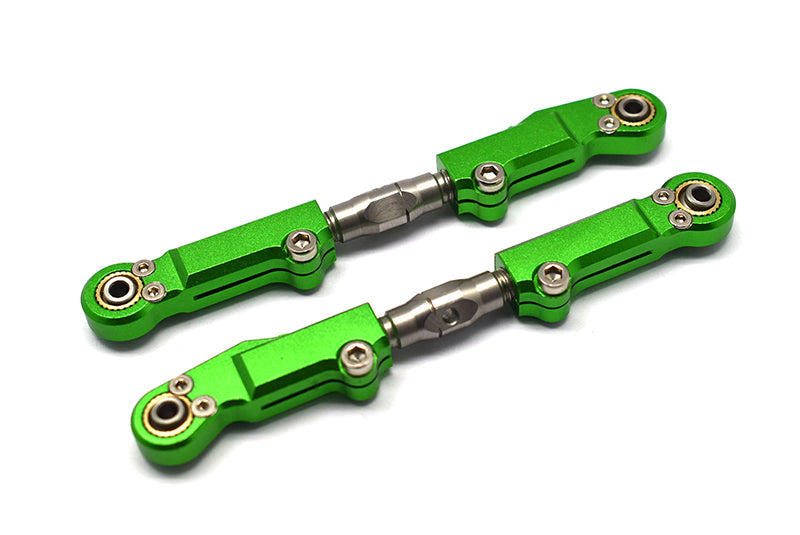 Team Corally 1/10 Sketer XL4S C-00191 Aluminum + Stainless Steel Rear Upper Arm Tie Rod - 2Pc Set Green