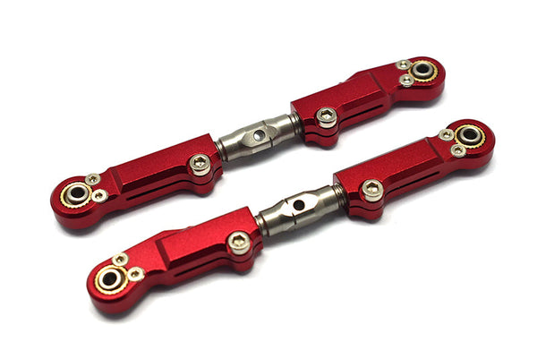 Team Corally 1/10 Sketer XL4S C-00191 Aluminum + Stainless Steel Rear Upper Arm Tie Rod - 2Pc Set Red