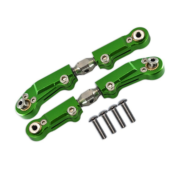 Team Corally 1/10 Sketer XL4S C-00191 Aluminum+Stainless Steel Adjustable Front Steering Tie Rod - 6Pc Set Green