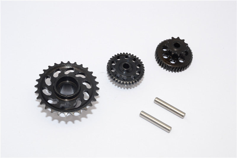 Kyosho Motorcycle NSR500 Steel Wheel Gear Assembly (52T+53T+55T) - 3Pcs Set Black