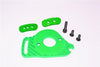 Traxxas Slash 4x4 Low-CG Version Aluminum Fixed Gear Adapter + Motor Heatsink Mount - 6Pc Set Green