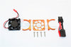 Traxxas Slash 4x4 Low-CG Version Aluminum Motor Heatsink With Cooling Fan - 1 Set Orange