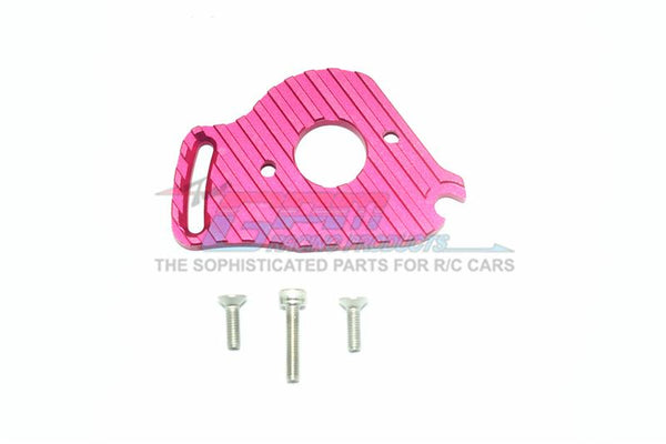 Traxxas Slash 4x4 LCG Aluminum Motor Plate With Heat Sink Fins - 1Pc Set Red