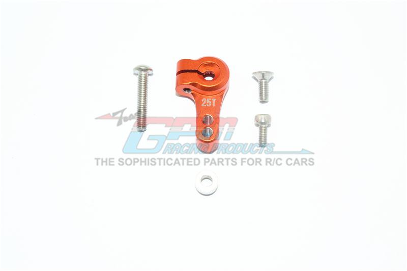 Traxxas Slash 4X4 / Slash 4X4 LCG Aluminum Adjustable 25T Servo Horn - 1Pc Set Orange