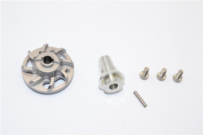 Traxxas Slash 4x4 LCG Aluminum Spur Gear Adapter - 1Pc Set Gray Silver
