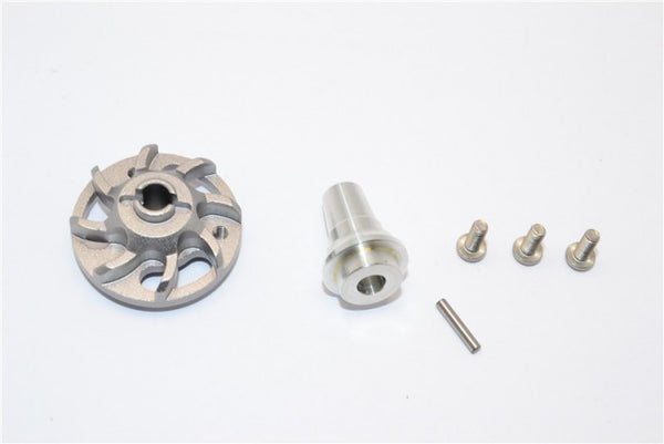 Traxxas Slash 4x4 LCG Aluminum Spur Gear Adapter - 1Pc Set Gray Silver