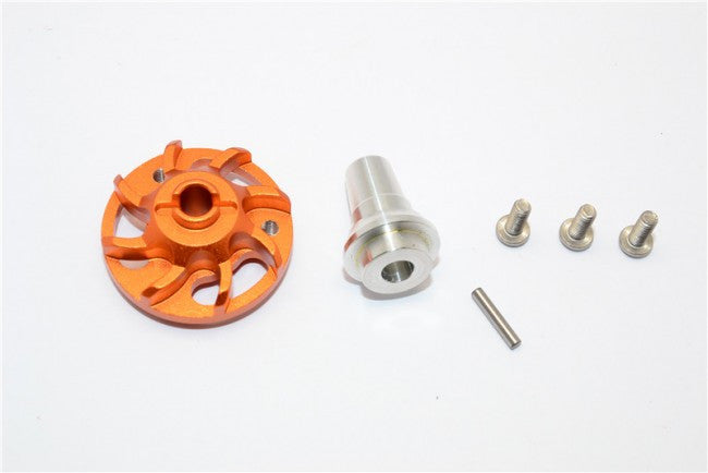 Traxxas Slash 4x4 LCG Aluminum Spur Gear Adapter - 1Pc Set Orange