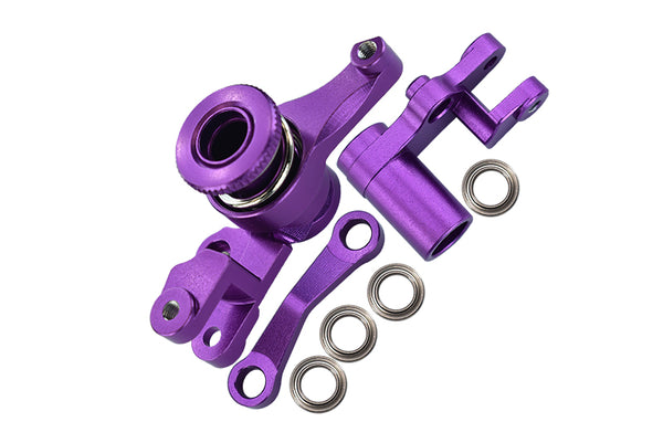 Traxxas Slash 4X4 / Stampede 4X4 VXL / Deegan 38 Fiesta ST Rally Aluminum Steering Assembly With Bearings - 1 Set Purple