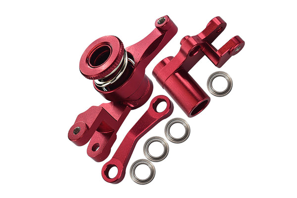 Traxxas Slash 4X4 / Stampede 4X4 VXL / Deegan 38 Fiesta ST Rally Aluminum Steering Assembly With Bearings - 1 Set Red