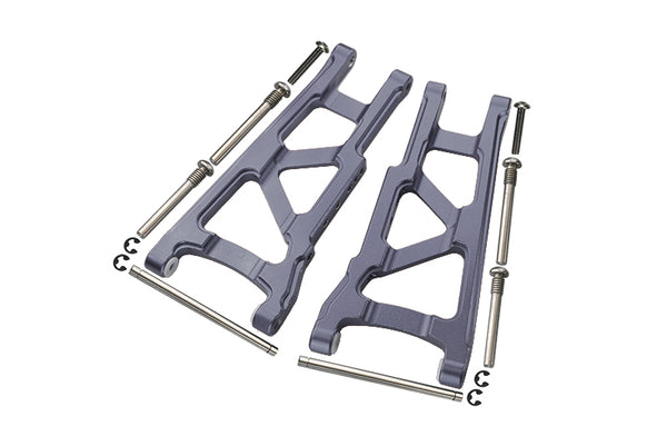 Traxxas Slash 4X4 / Stampede 4X4 VXL / Rustler 4X4 VXL Aluminum Front/Rear Lower Arm - 1Pr Set Gray Silver