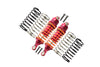 Traxxas Slash 4X4 / Stampede 4X4 VXL / Deegan 38 Fiesta ST Rally Aluminum Front Adjustable Spring Damper With Aluminum Ball Top & Ball Ends - 1Pr Set Red (1.3mm, 1.5mm, 1.7mm Coil Spring & 4mm Thick Shaft)