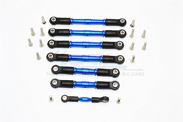 Traxxas Slash 4x4 Low-CG Version Aluminum Completed Tie Rod - 7Pcs Set Blue