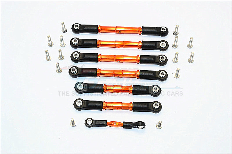 Traxxas Slash 4x4 Low-CG Version Aluminum Completed Tie Rod - 7Pcs Set Orange