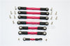 Traxxas Slash 4x4 Low-CG Version Aluminum Completed Tie Rod - 7Pcs Set Red