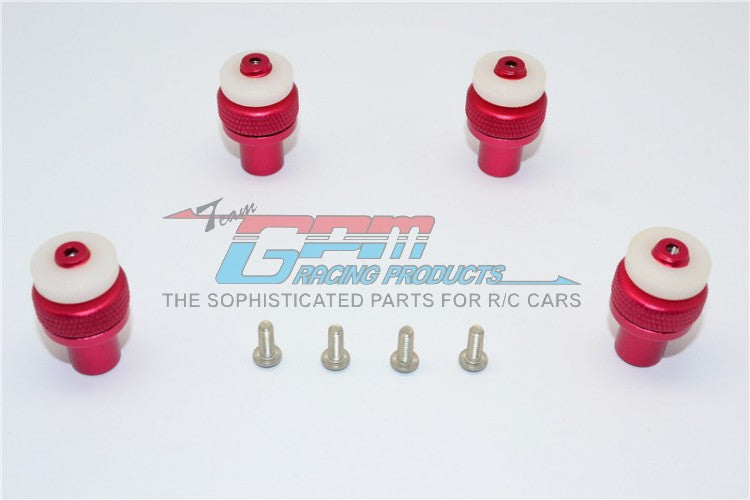 Traxxas Slash 4x4 LCG Aluminum Front+Rear Magnet Body Mount (OD15mm Magnet) - 1 Set Red
