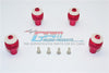 Traxxas Slash 4x4 LCG Aluminum Front+Rear Magnet Body Mount (OD15mm Magnet) - 1 Set Red