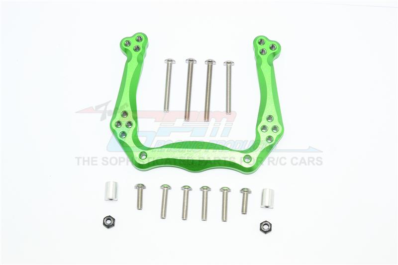 Traxxas Slash Pro 2WD Short-Course Truck Aluminum Adjustable Front Damper Mount - 1Pc Set Green