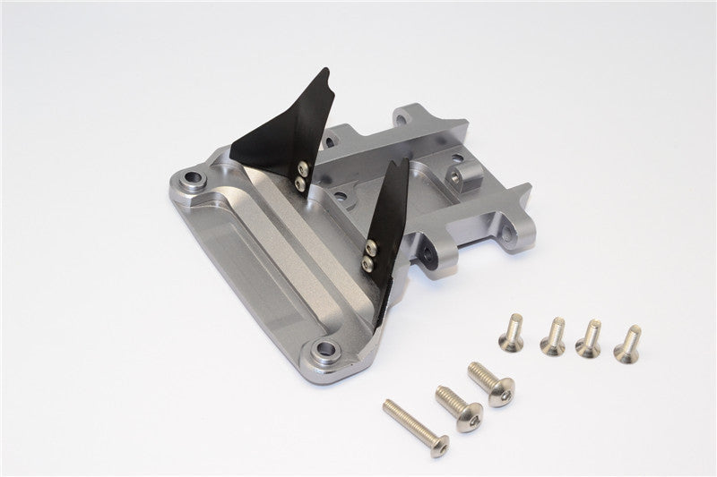Traxxas Slash 4x4 LCG (68086-21) / Deegan 38 Fiesta (74054-6) Aluminum Rear Gear Box Protector - 1Pc Set Gray Silver