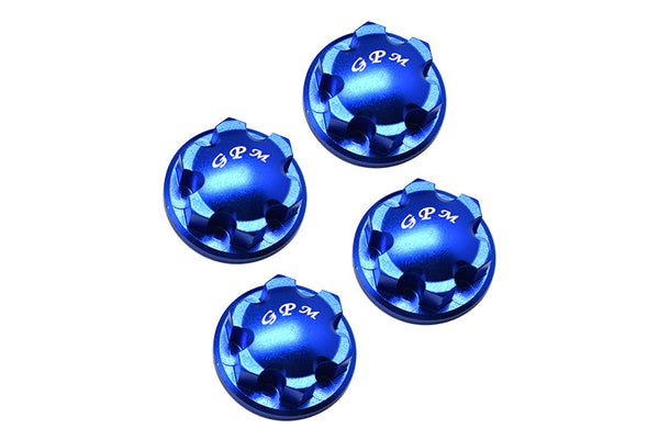 Aluminum 6061-T6 Wheel Lock For Traxxas 1:8 4WD Sledge Monster Truck 95076-4 / 1:10 E-Revo 2.0 Vxl Brushless 86086-4 - 4Pc Set Blue