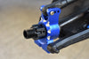 Aluminum 7075-T6 Hex Adapters (+6.5mm) For Traxxas 1:8 4WD Sledge 95076-4 /1:10 E-Revo 2.0 VXL Brushless 86086-4 / 1:10 4WD Maxx With WideMAXX 89086-4 - 16Pc Set Black