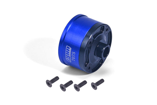 Medium Carbon Steel+Aluminum 7075-T6 Front Or Middle Or Rear Diff Case For Traxxas 1/8 4WD SLEDGE Monster Truck 95076-4 - Blue