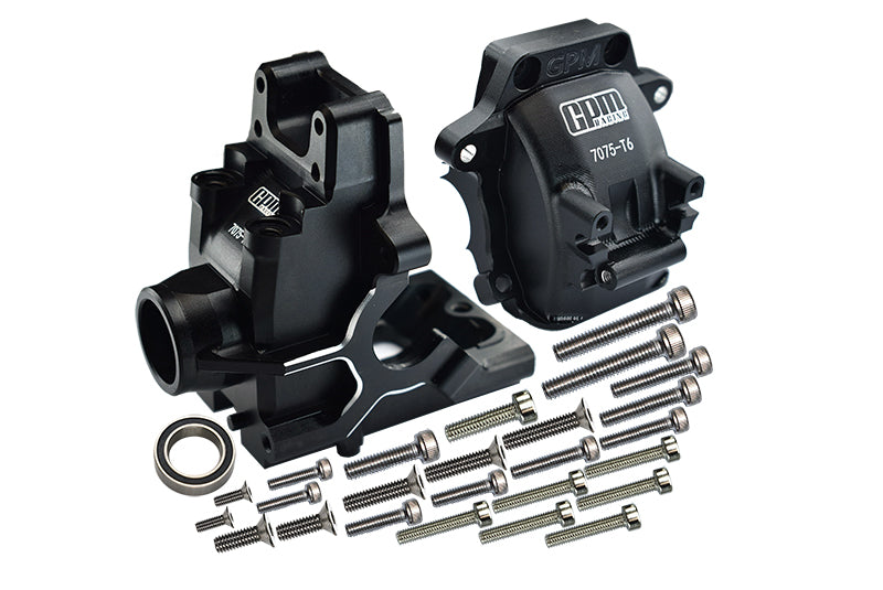 Aluminum 7075-T6 Front Or Rear Gear Box for Traxxas 1/8 4WD Sledge Monster Truck 95076-4 Upgrades - Black