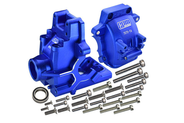 Aluminum 7075-T6 Front Or Rear Gear Box for Traxxas 1/8 4WD Sledge Monster Truck 95076-4 Upgrades - Blue