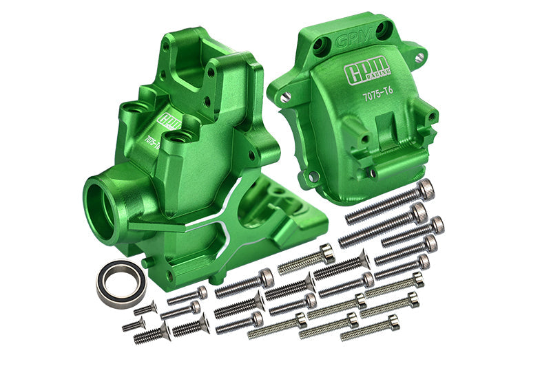 Aluminum 7075-T6 Front Or Rear Gear Box for Traxxas 1/8 4WD Sledge Monster Truck 95076-4 Upgrades - Green
