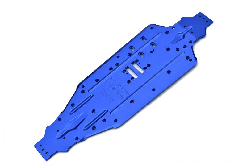 Aluminum 7075-T6 Chassis Protection Plate For Traxxas 1/8 4WD Sledge Monster Truck 95076-4 - 1Pc Set Blue