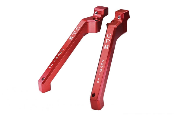 Aluminum 7075-T6 Rear Chassis Brace For Traxxas 1/8 4WD Sledge Monster Truck 95076-4 - 2Pc Set Red