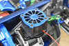 Aluminum 6061-T6 Motor Heatsink With Cooling Fan For Traxxas 1/8 4WD Sledge Monster Truck 95076-4 - 12Pc Set Blue