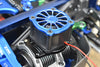 Aluminum 6061-T6 Motor Heatsink With Cooling Fan For Traxxas 1/8 4WD Sledge Monster Truck 95076-4 - 12Pc Set Blue