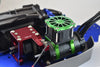 Aluminum Motor Heatsink With Cooling Fan Only Use With GPM Optional Quick Release Motor Base Item# SLE038A For Traxxas 1/8 4WD Sledge Monster Truck 95076-4 - 9Pc Set Black