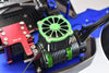 Aluminum Motor Heatsink With Cooling Fan Only Use With GPM Optional Quick Release Motor Base Item# SLE038A For Traxxas 1/8 4WD Sledge Monster Truck 95076-4 - 9Pc Set Green