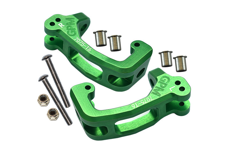 Traxxas 1/8 4WD Sledge Monster Truck 95076-4 Aluminum 7075-T6 Front C Hubs - 10Pc Set Green