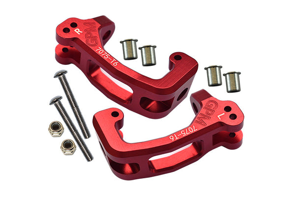 Traxxas 1/8 4WD Sledge Monster Truck 95076-4 Aluminum 7075-T6 Front C Hubs - 10Pc Set Red