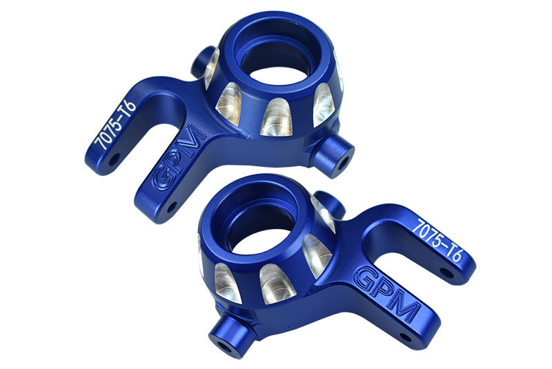 Traxxas 1/8 4WD Sledge Monster Truck 95076-4 Aluminum 7075-T6 Front Knuckle Arms - 2Pc Set Blue