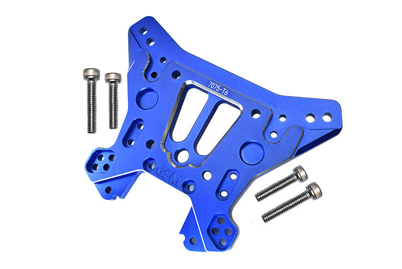 Traxxas 1/8 4WD Sledge Monster Truck 95076-4 Aluminum 7075-T6 Rear Damper Plate - 5Pc Set Blue