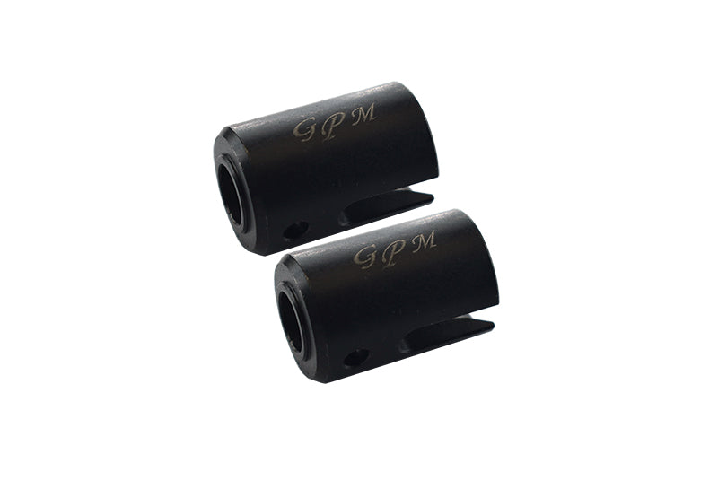 Medium Carbon Steel Front Or Rear Drive Cup For Traxxas 1/8 4WD Sledge Monster Truck 95076-4 - 2Pc Set Black