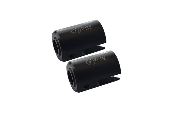 Medium Carbon Steel Front Or Rear Drive Cup For Traxxas 1/8 4WD Sledge Monster Truck 95076-4 - 2Pc Set Black
