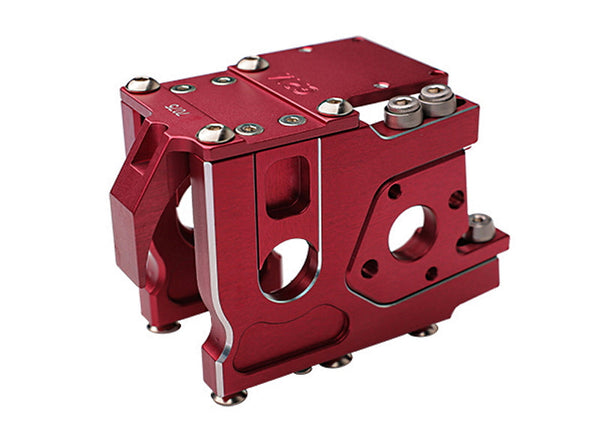 Aluminum 7075-T6 Quick Release Motor Base For Traxxas 1/8 4WD Sledge Monster Truck 95076-4 Upgrades - Red