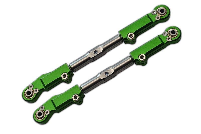 Traxxas 1/8 4WD Sledge Monster Truck 95076-4 Aluminum+Stainless Steel Front Upper Arm Tie Rod - 2Pc Set Green