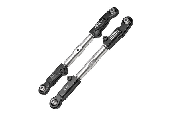 Aluminum 7075-T6 + Stainless Steel Front Camber Links For Traxxas 1/8 4WD Sledge Monster Truck 95076-4 Upgrades - Black