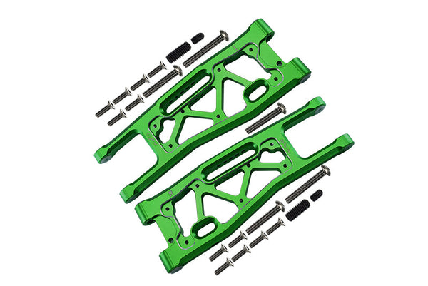 Aluminium 6061-T6 Front Lower Arms For Traxxas 1/8 4WD Sledge Monster Truck 95076-4 - 23Pc Set Green