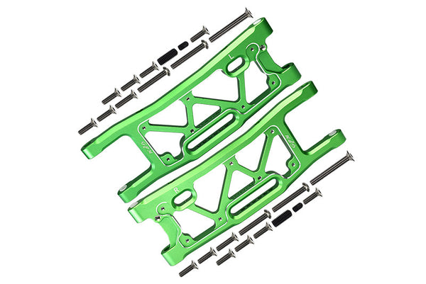 Aluminium 6061-T6 Rear Lower Suspension Arms For Traxxas 1/8 4WD Sledge Monster Truck 95076-4 - 26Pc Set Green